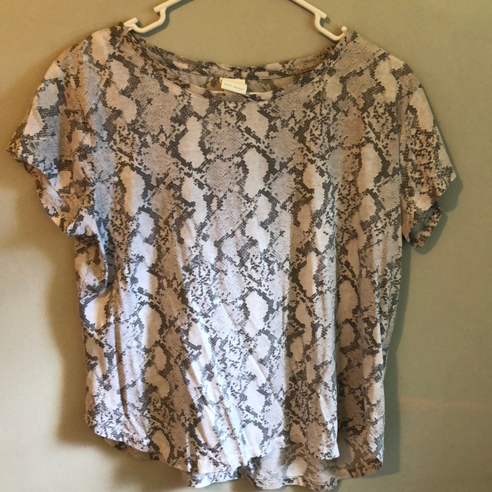Snakeskin print top